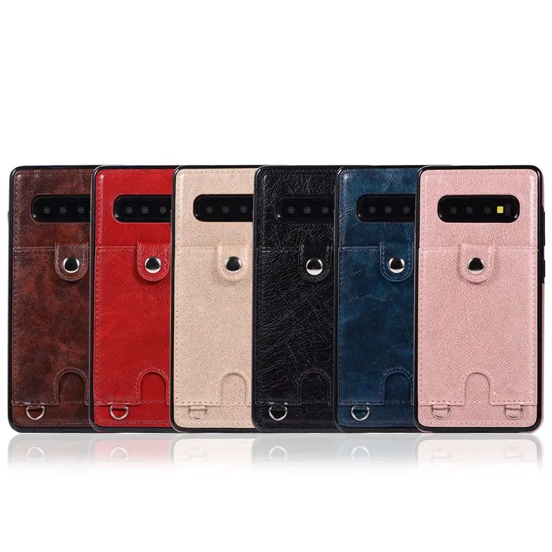 Модный, с длинным ремешком кожаный бумажник чехол для samsung Galaxy S10 S9 S8 плюс S10e Note 8 9 S7 края с слот для карт мульти-функциональный