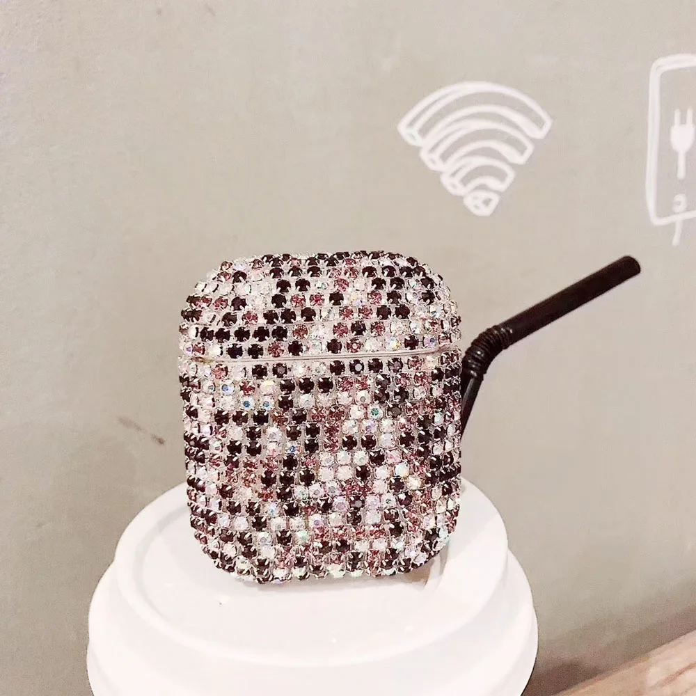 Роскошный 3D Блестящий цветной жесткий пластиковый Bluetooth беспроводной Чехол для наушников для Apple AirPods 1 2 Box чехол для гарнитуры coque