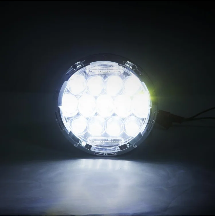

Quality goods 7 inch round led headlight With Angel Eye DRL & Amber Turn Signal Light for Jeep Wranglers JK LJ CJ Hummer