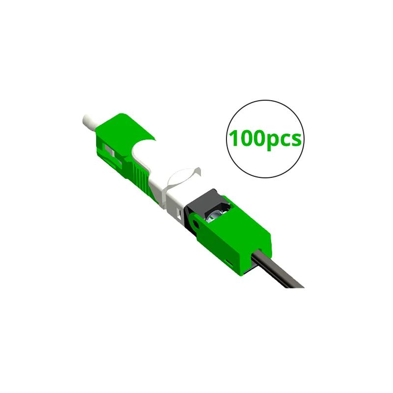 100 шт./лот FTTH ESC250D SC APC и SC UPC одномодовый волоконно-оптический новая модель оптический Быстрый разъем - Цвет: 100pcs APC