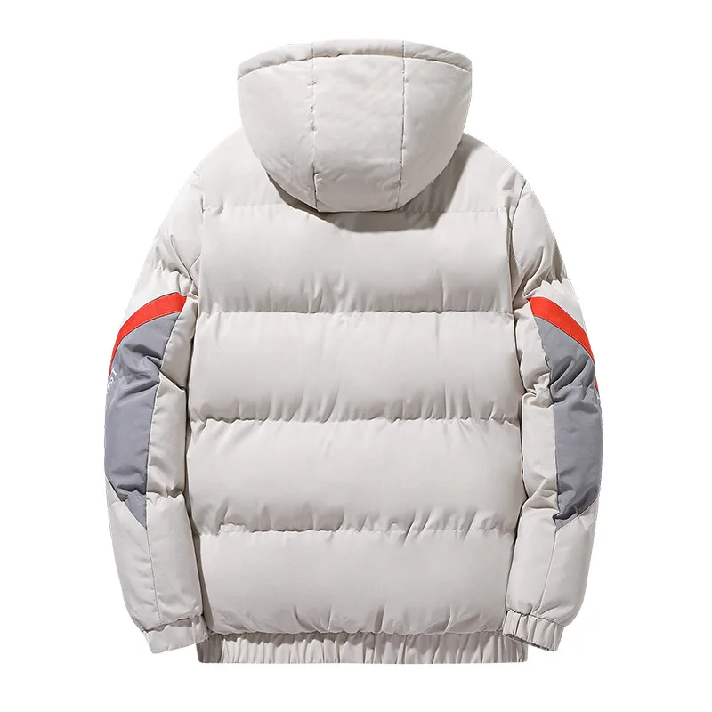 LUCLESAM Men's Fashion Hooded Parkas Winter Thicken Warm Down Jacket Male Japanese Harajuku Bubble Coat Fashion Puffer Jackets