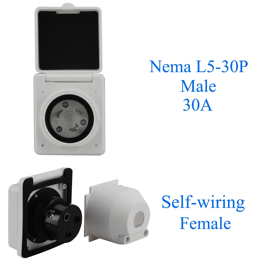 Jorinдо [Nema L5 30P] 30 Ампер RV БЛОК ПИТАНИЯ Nema 30P блок питания А 125 В с крышкой