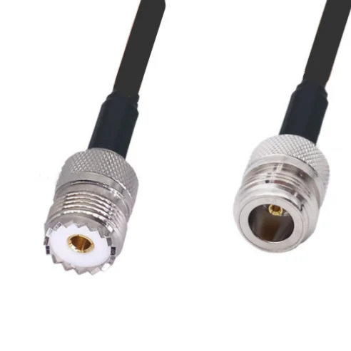 

N Female to UHF PL259 Female Connector Low Loss LMR195 RF Coaxial Extension Jumper Cable