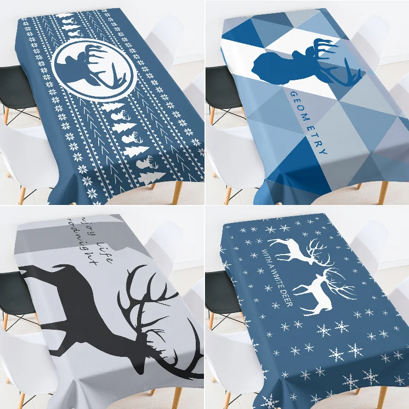 

Водонепроницаемая скатерть в стиле Рождества с изображением лося