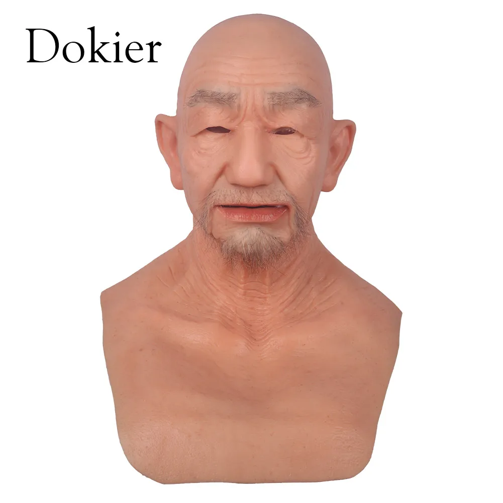 Dokier Силиконовые Реалистичные реквизиты на полное лицо мужские Фетиш настоящая