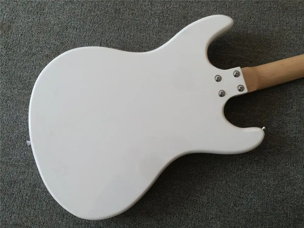 Белая модель Mosrite Инкрустация в горошек Бесплатная доставка|Гитары| |