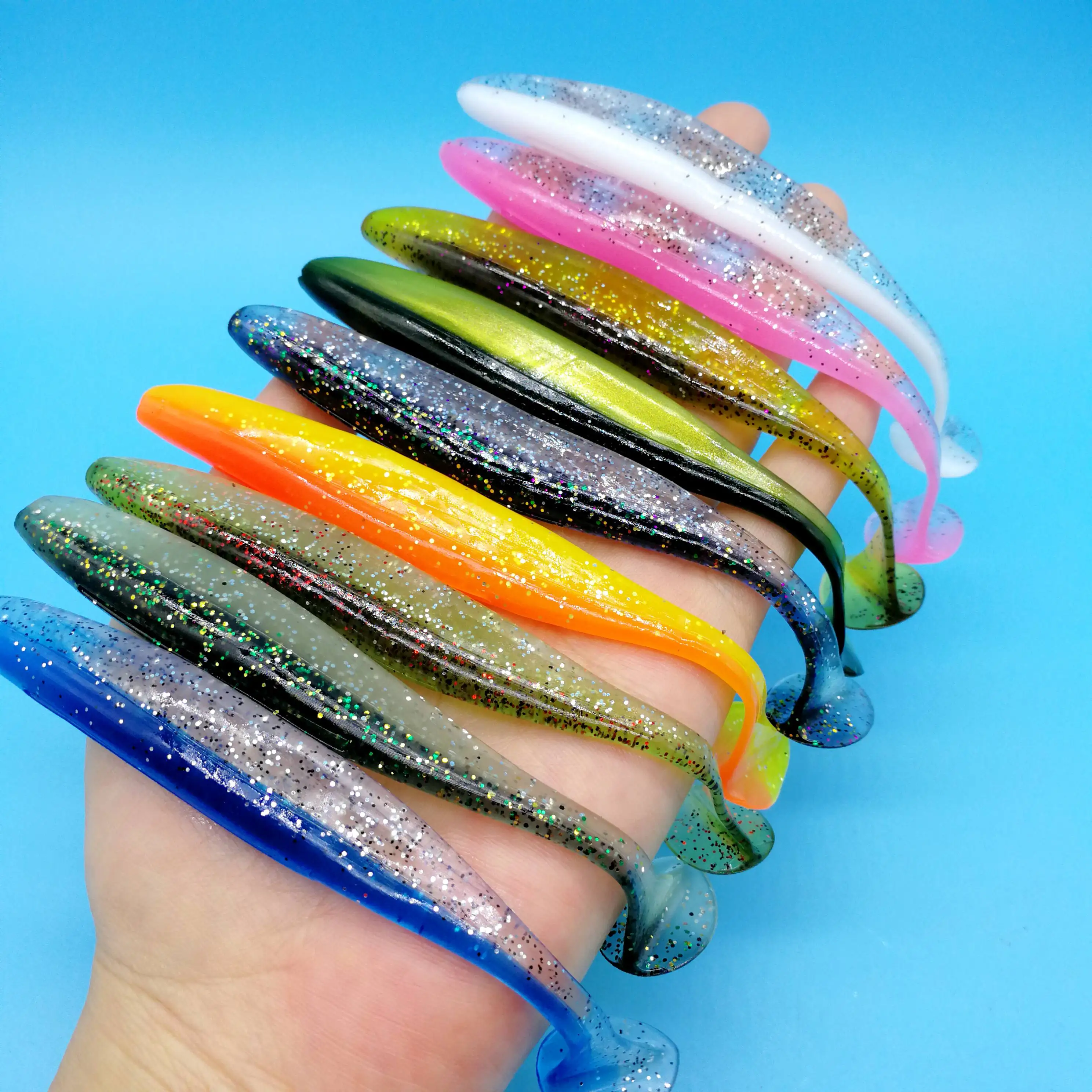 HOOFISH 10 шт./лот двойной цвет для рыбалки мягкие блесны на удочку 9g/13 см 9 цветов с Т