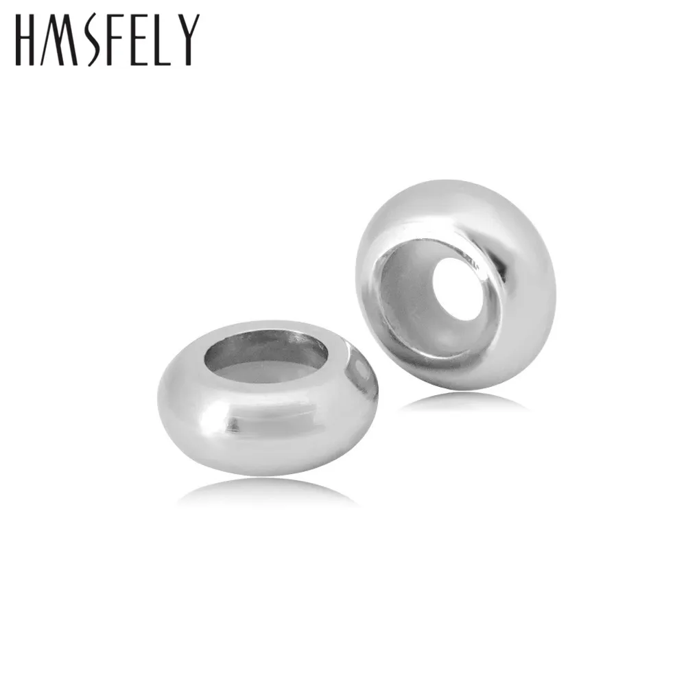 Бусины-разделители из нержавеющей стали HMSFELY 316l, европейские бусины-шармы, фурнитура для женского браслета «сделай сам», аксессуары для изготовления ювелирных изделий, бусины