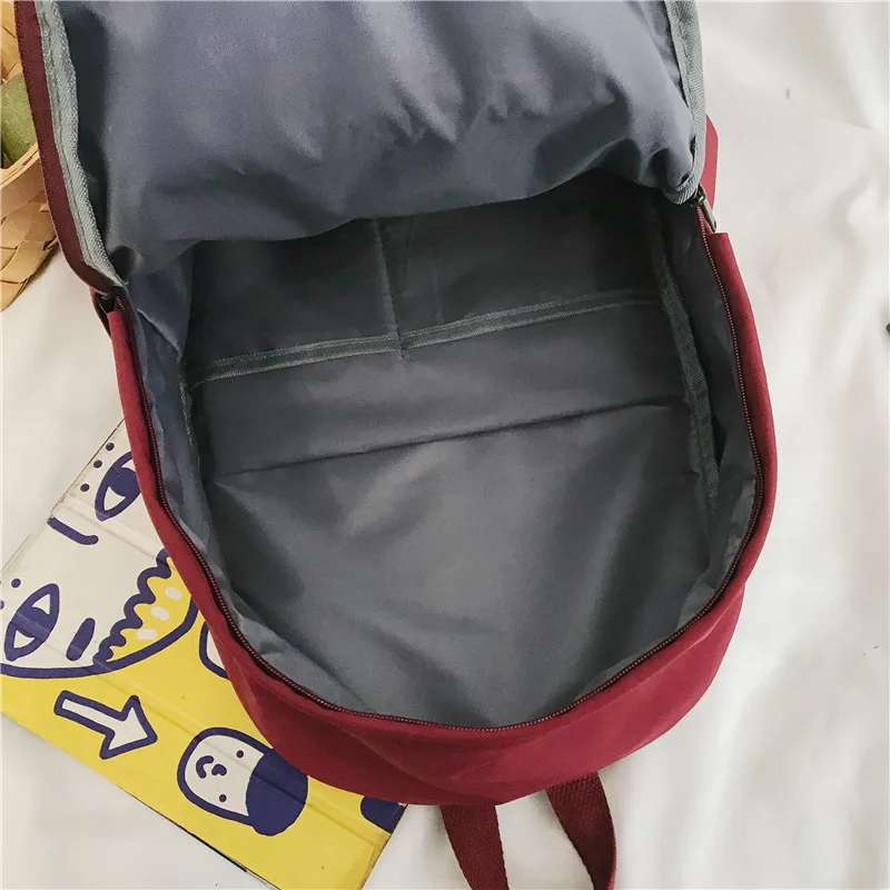 

3 set piece Schoolbags For Teenager Girl Women Backpack Fashion Casual Solid Color Women Shoulder Bags Mochilas