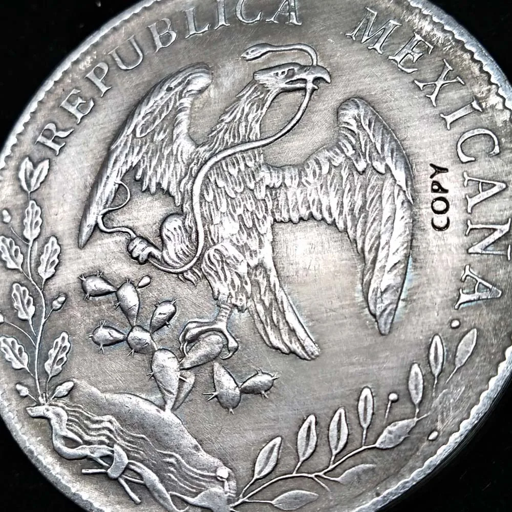 Мехико старые монеты с изображением орла 27 г 8 Reales коллекционные копии