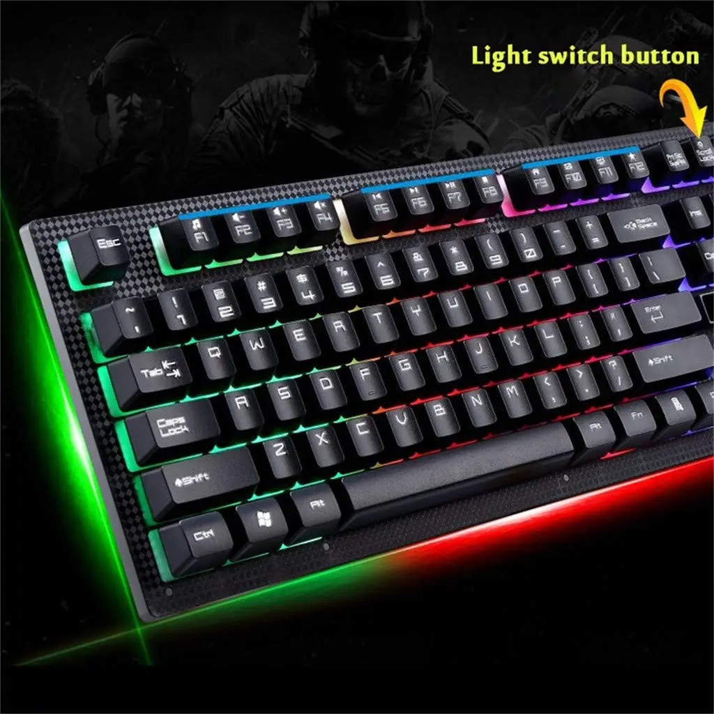 Игровая механическая клавиатура G20 RGB 12 классных светодиодных режимов с