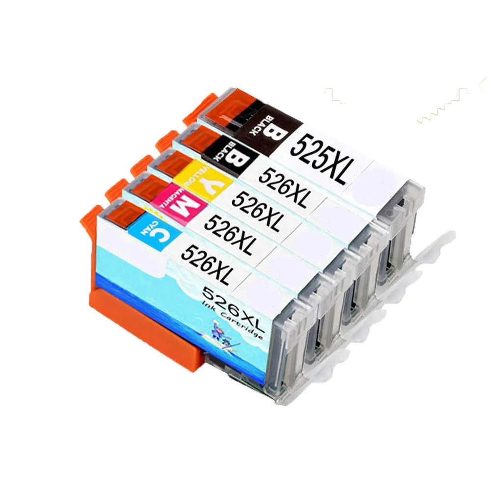 

5PK PGI-525/CLI-526 Compatible lnk Cartridges For Canon MG6150 MG6250 MG5350 iX6550 MG5250 iP4850 iP4950 MG8150 MG8250 Printers
