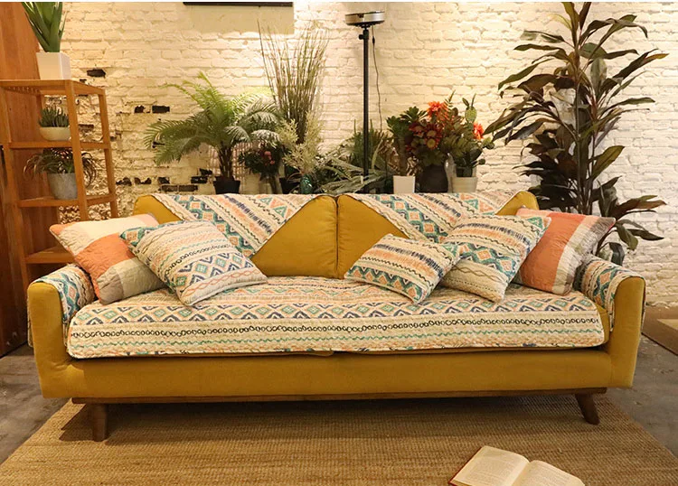 Twill cotton pop imp Slipcover Нескользящие эластичные чехлы для диванов хлопок четыре сезона диванные подушки подлокотник диваны полотенце 1/2/3/местный для гостиной чехол - Цвет: Twill cotton pop imp