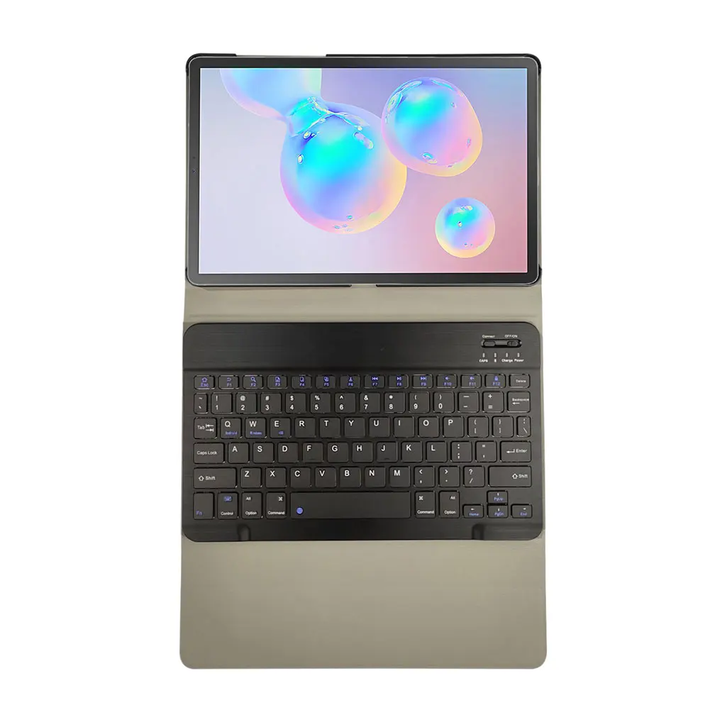 Bluetooth клавиатура чехол для Samsung Galaxy Tab S6 10,5 дюймов SM-T860 SM-T865 чехол из искусственной кожи Беспроводная клавиатура чехол для планшета