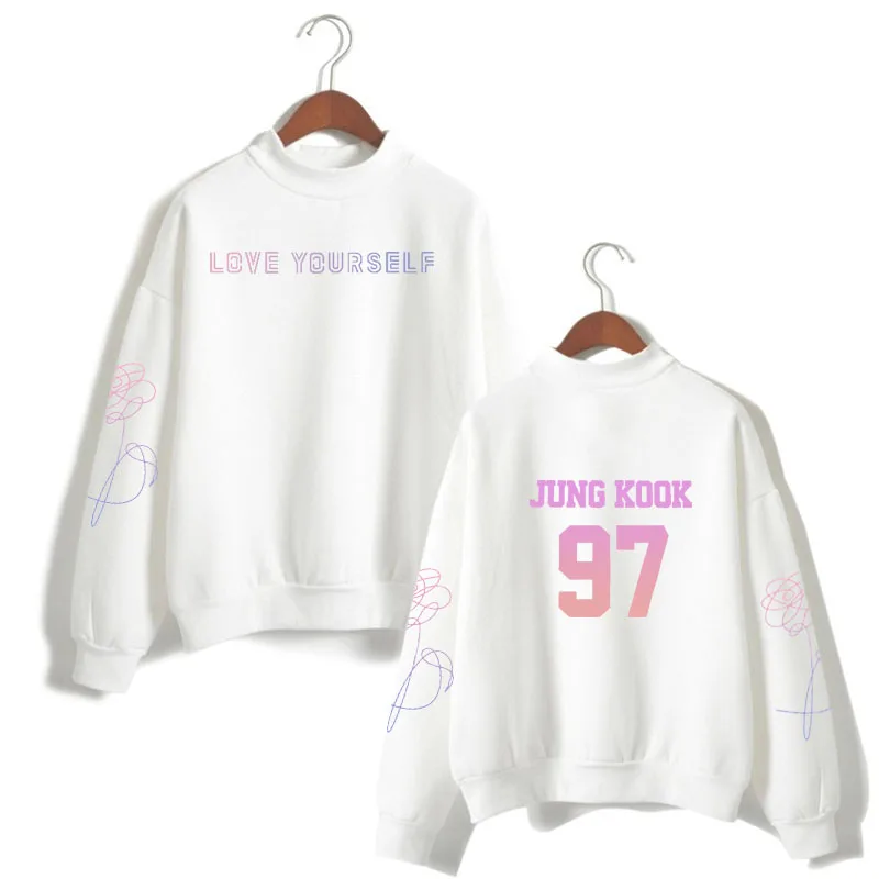 Jung kook 97 loveyourself Толстовка в стиле bangtan love yourself Женская harajuku kpop | одежда