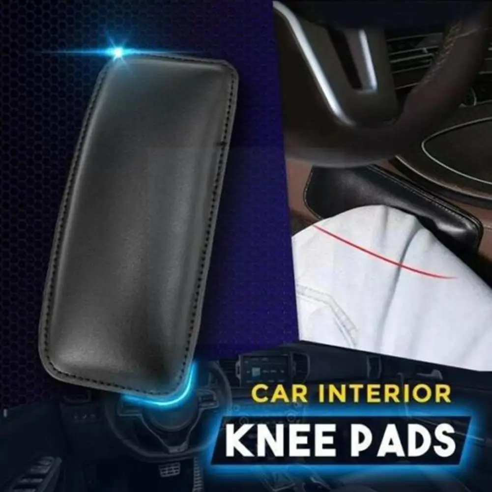 

Comfortable PU Leather Car Knee Pad Cushion For Car Interior Pillow Elastic Cushion Memory Foam Universal Auto Accessories U5O1