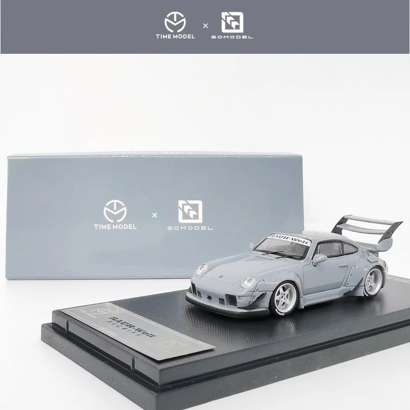 

Time Model x SO Model 1:64 RWB 993 gray double wing Diecast Model Car