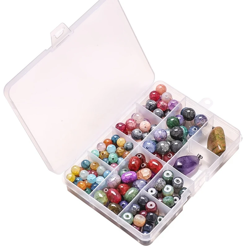 

Boxed Glass Crystal Beads Broken Jade Beads Cracked Beads Diy Jewelry Necklaces Beaded Loose Beads Pendants