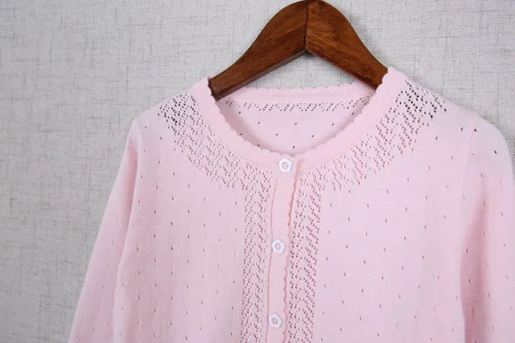 Однобортный Кардиган для девочек свитер весенняя куртка желтая розовая верхняя