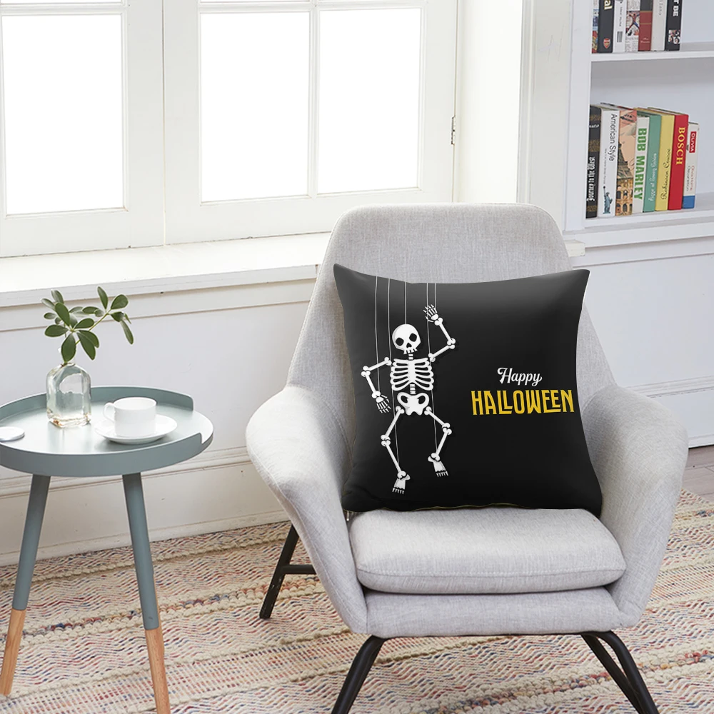 SearchI Хэллоуин чехлы с изображением черного кота подушка тыквы принтом привидение