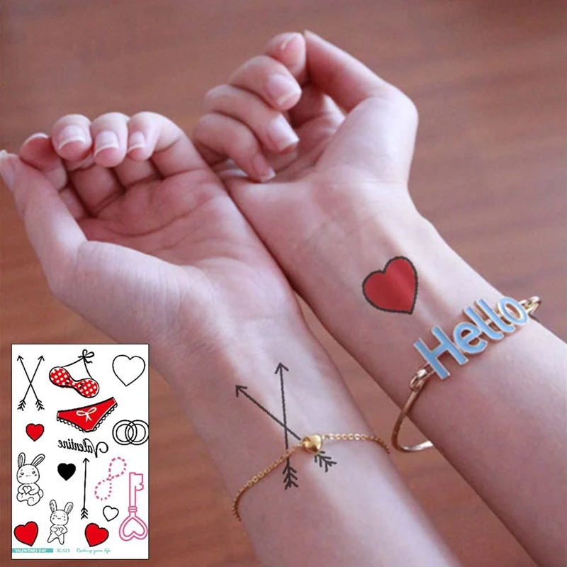 Цветные радужные наклейки для татуировок в стиле INS|Временные тату| |