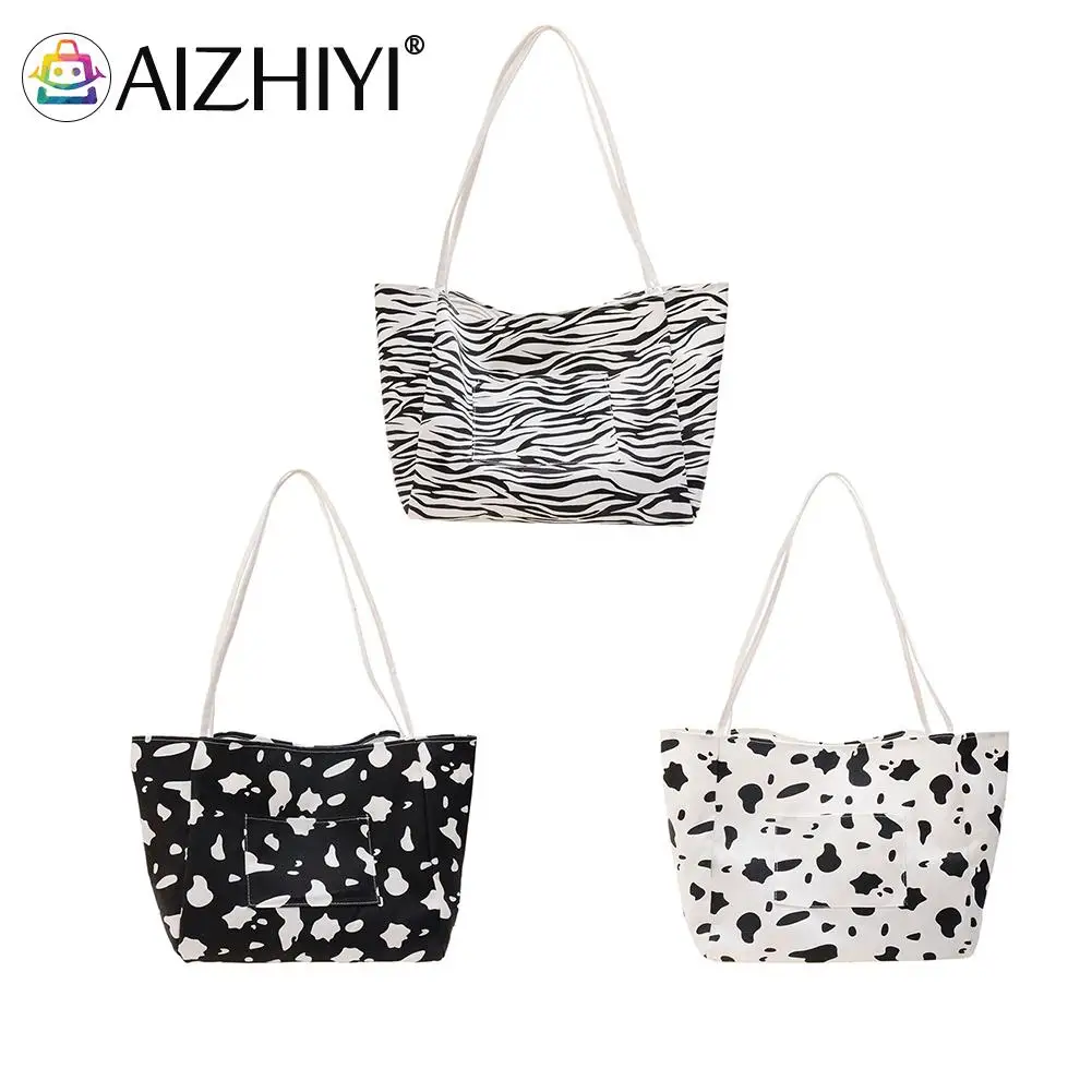 

Shoulder Bag Fashion Women Animal Pattern Printing Canvas Crossbody Shoulder Messenger Bag Casual Ladies Large Capacity Handbags