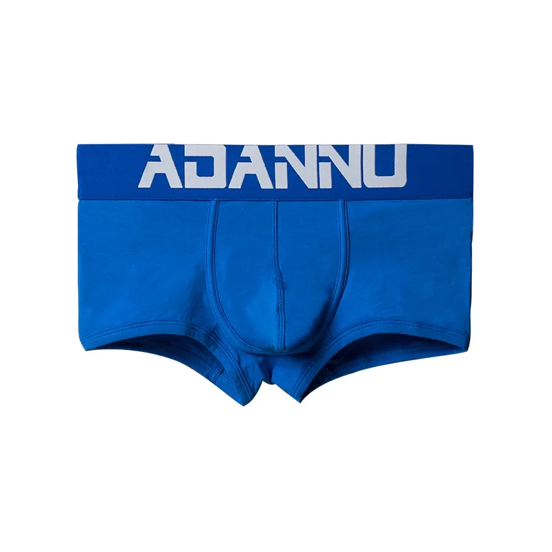 

ADANNU New Fashion Underwear Sports Fitness Mid-waist Mens Boxer Shorts Personalized Cotton Sexy Boxer Shorts Male AD125
