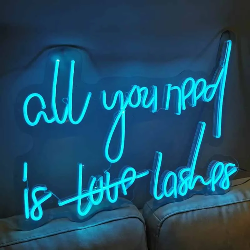 

Led Aestheti all you need is love lashes Neon Light Sign For Home Room Wall Decor Nail Beauty Bar Bedroom Business Neon Signs