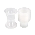 Посадочная корзина чашки гидропоники чашки ПП белая сад Пластик 2 дюймов полупрозрачные бытовой беспочвенная культура корзины для овощей