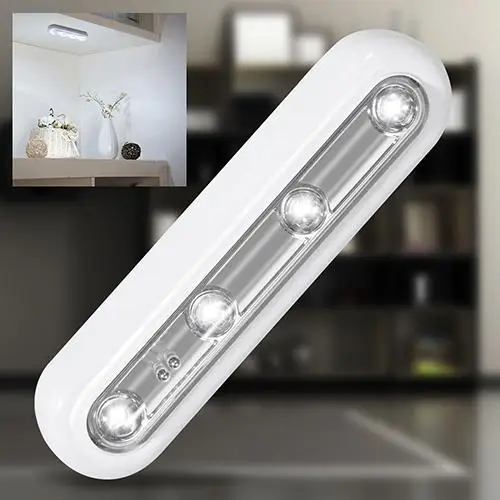 4 шт. светодиодный DIY приклеиваемый в любом месте 180 градусов панель сенсорный кран лампа-кнопка лампы