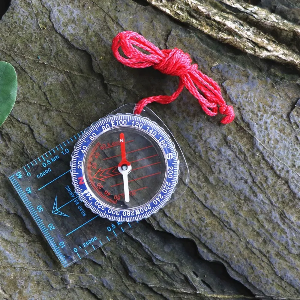 

1 Pcs Portable Compass Ruler Outdoor Scale Hiking Camping Navigation Orientation Map Useful Tool Supplies Home Accessories