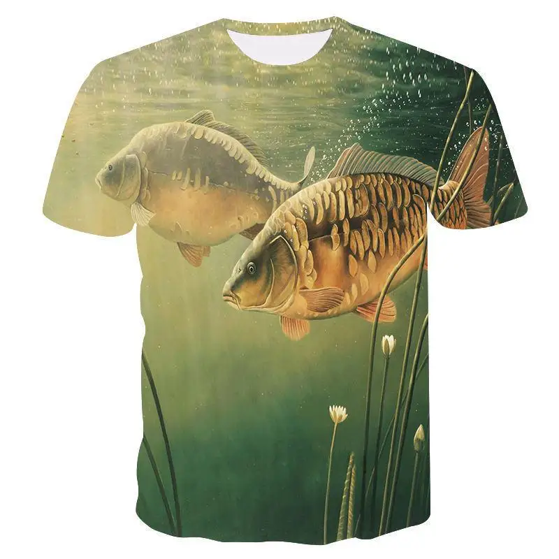 

2021 summer landscape men's women's fashion short-sleeved funny T-shirt 3D printing casual T-shirt