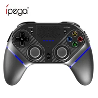 2021 ipega gamepad p4010 new bluetooth joyctick with touchpad led light speaker headphone jack game controller for sony ps4 ios