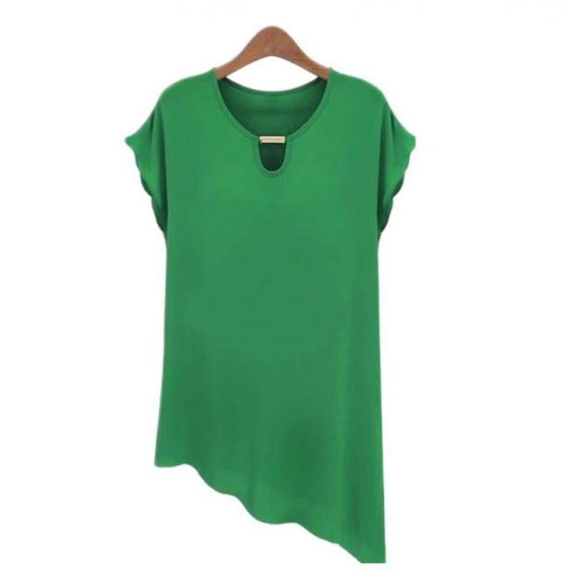 Женская шифоновая блузка с коротким рукавом свободного покроя | одежда