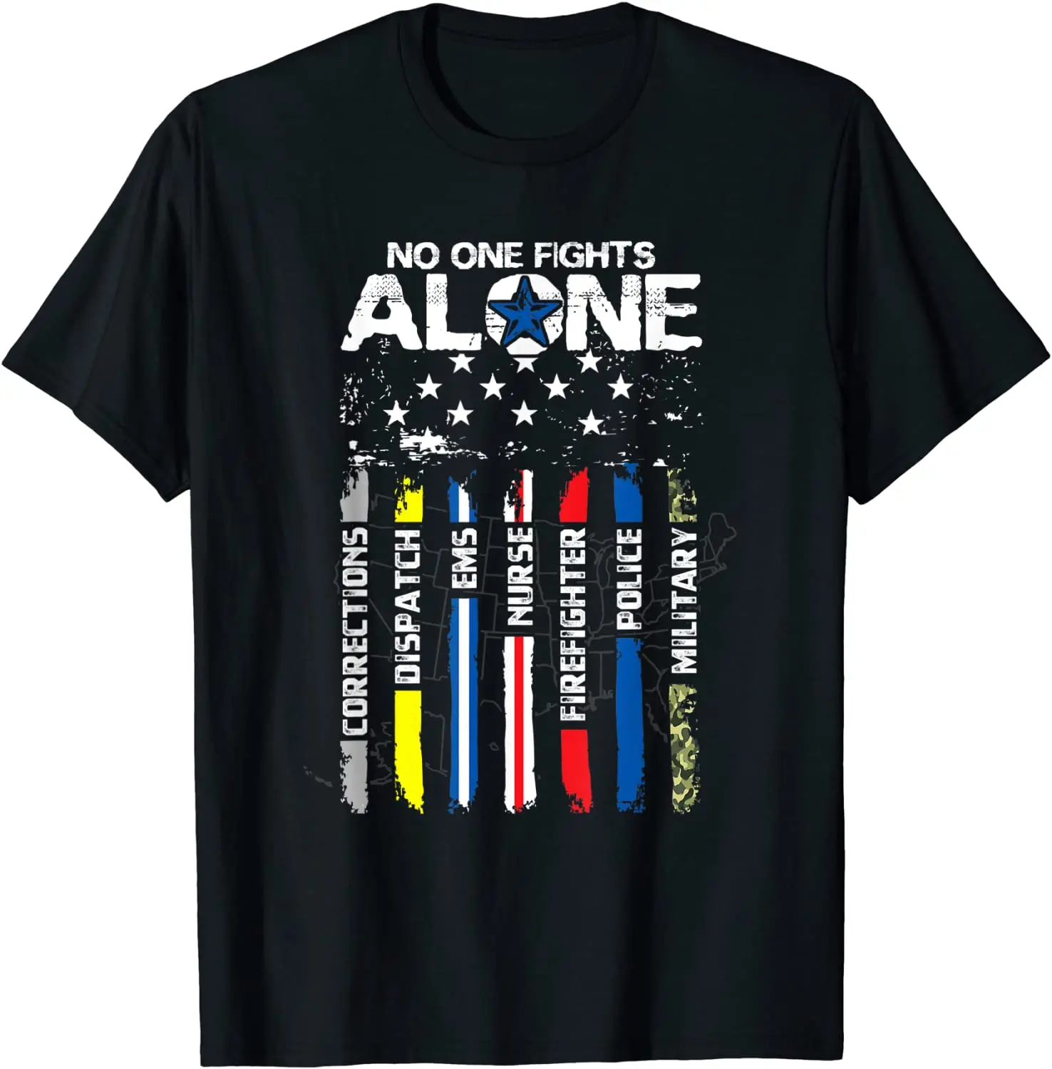 

Хлопковая футболка для оказания первой помощи американской тонкой линии полиции пожара