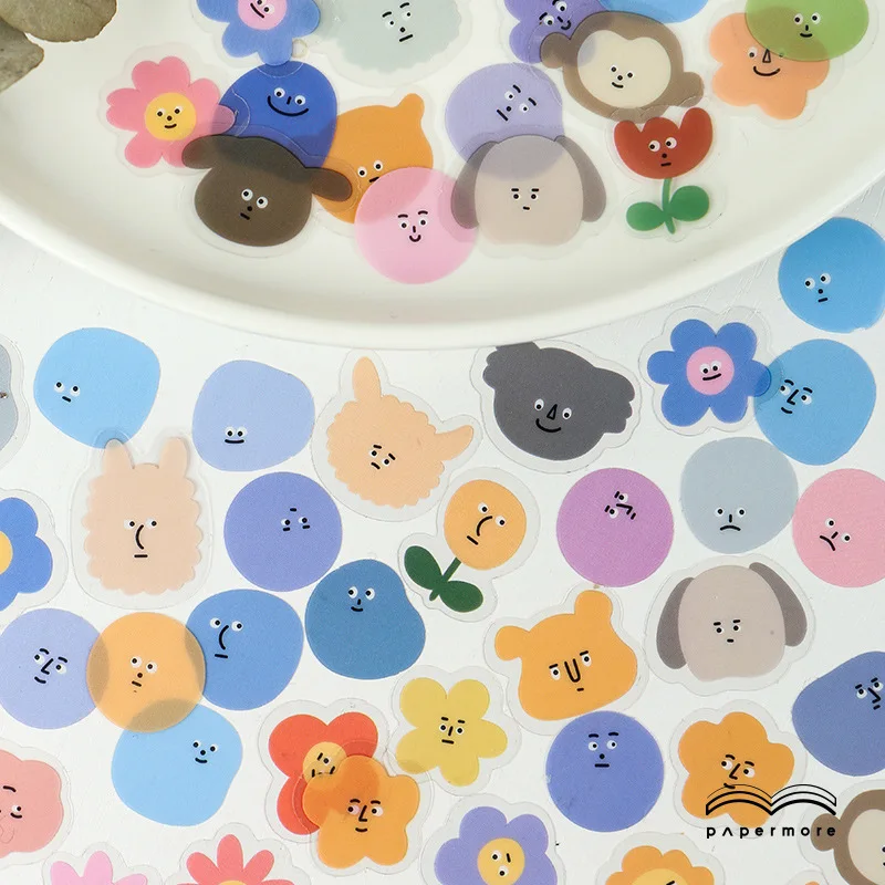 100 шт./лот Kawaii канцелярские наклейки эмоциональный Монстр дневник планировщик