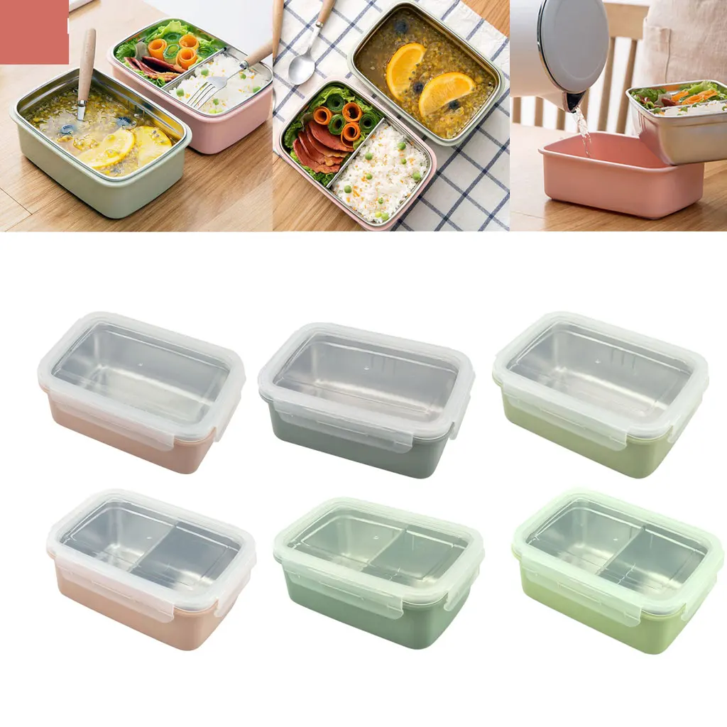 

Stainless Steel Lunch Snack Box Food Storage Containers lunch box Food