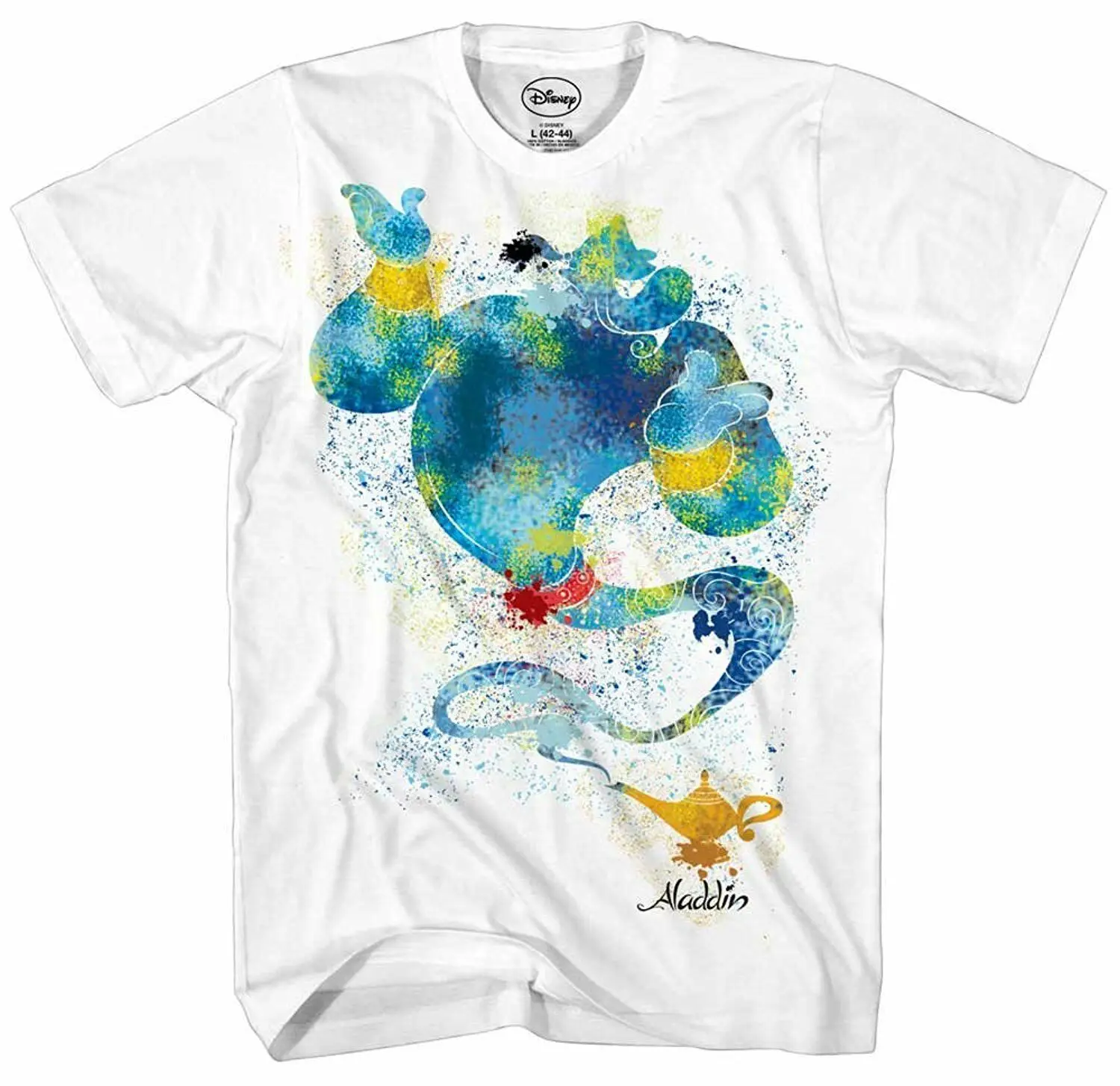 Аладдина Джина чернил блоб лампа футболка для мужчин мир смешные мужские
