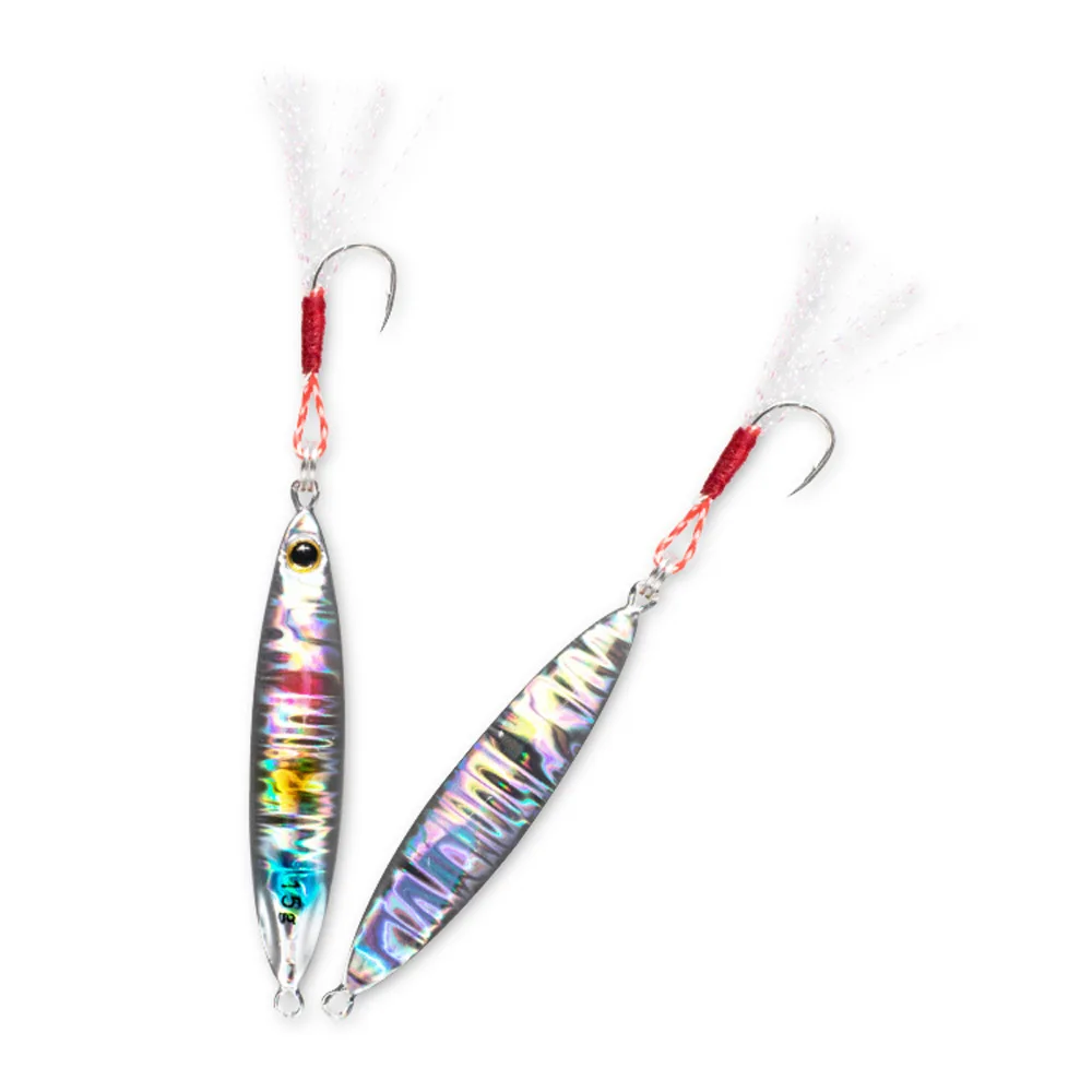 5PCS Deep Sea Jigging Bass Laser Slow Jig Fishing Ocean Boat Rock Beach Jigbait Spoon Lure Baits 15g 20g | Спорт и развлечения