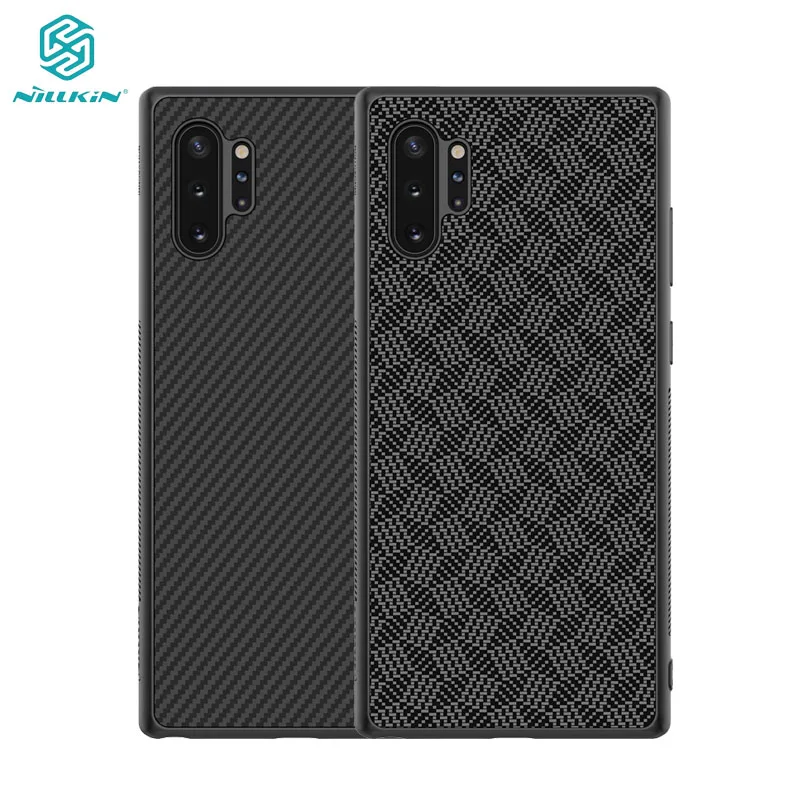 

For Samsung Galaxy Note 10 10+ Plus Pro 5G Case NILLKIN Synthetic Fiber Carbon PP Plastic Back Cover For Samsung Note10 Plus