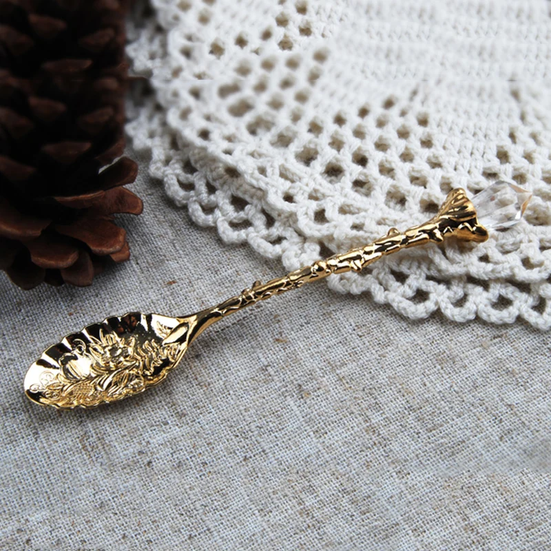 6 шт Ретро Кофе ложка Нержавеющая сталь йогурт для арбуза десерт магазин