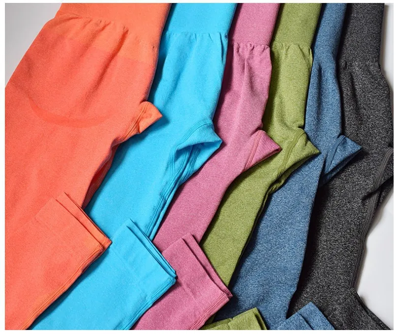 

Sexy Seamless Yoga Pants Sports Fitness Seamless High Waist Breathable Sports Tights Smiley Face Hip Lifting Workout Tights S-L