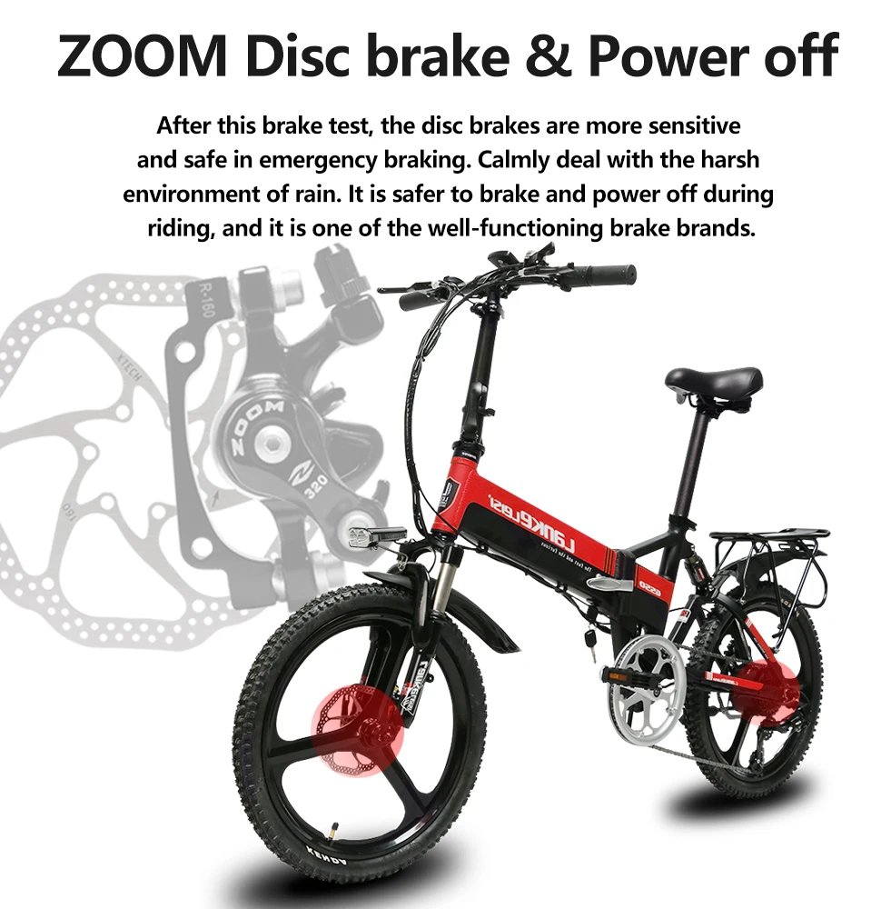 

Складные электрические дорожные велосипеды LANKELEISI с литиевой батареей 48 в 10/13 Ач, мощностью 400 Вт, электрические городские велосипеды, модные...