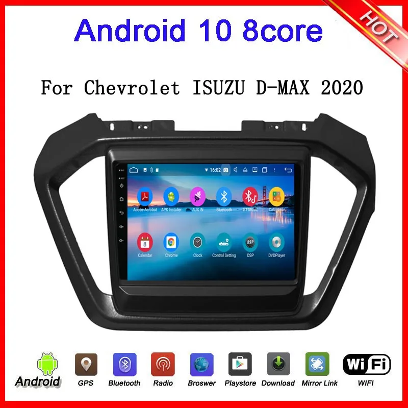 

9-дюймовый автомобильный мультимедийный плеер Android10 для Chevrolet S10 ISUZU D-MAX 2020, автомобильное радио, аудио, стерео, gps-навигация, dsp, Carplay, авто