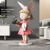 home decor butterfly girl large floor decoration in living room figurines for interior floor ornament statues and sculptures