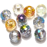 zhubi aaa 96 faceted ball bead 14mm 10pcs charms plating glass beads jewelry making diy crystal crafts beading for decoration