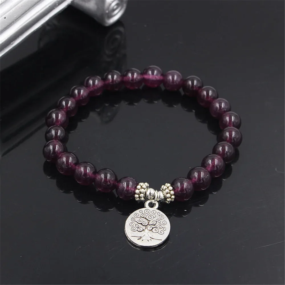 8 мм аметисты лотоса браслет высокого качества Ом Йога буддийский Мала