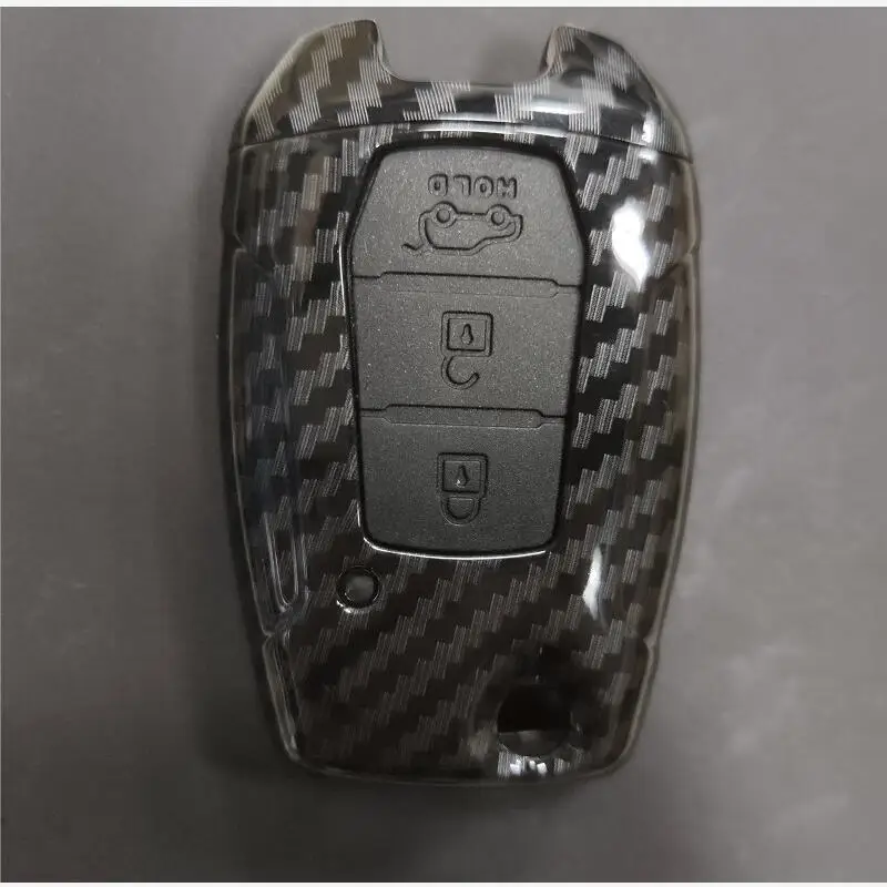 Углеродное волокно силиконовый чехол для ключей от машины Ssangyong Rexton Korando C Tivoli