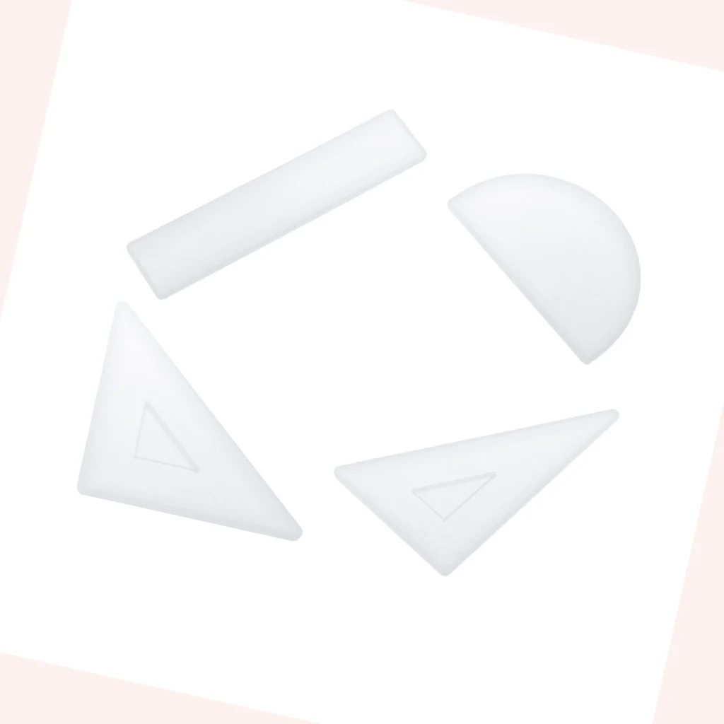 

4Pcs Transparent Mold Silicone Molds For Jewelry Making Soap DIY Ruler Shape