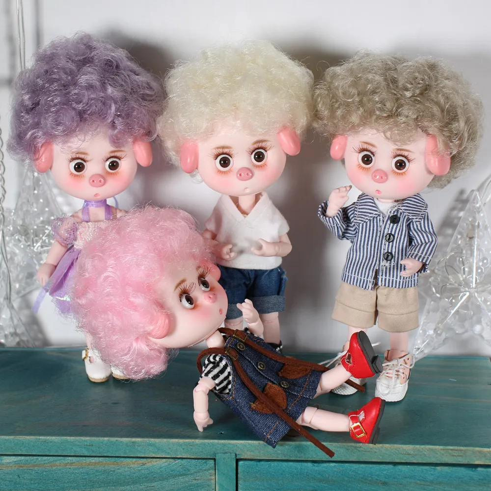 

DBS 1/12 BJD куклы DODO Piggies 15 см шарнирные куклы с одеждой обувью макияжем мини OB11 кукла Сделай Сам игрушка для девочек